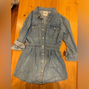 Zara denim shirt dress
